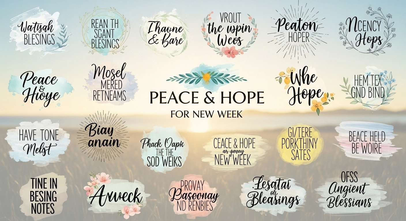 20 New Week Blessings for Peace & Hope